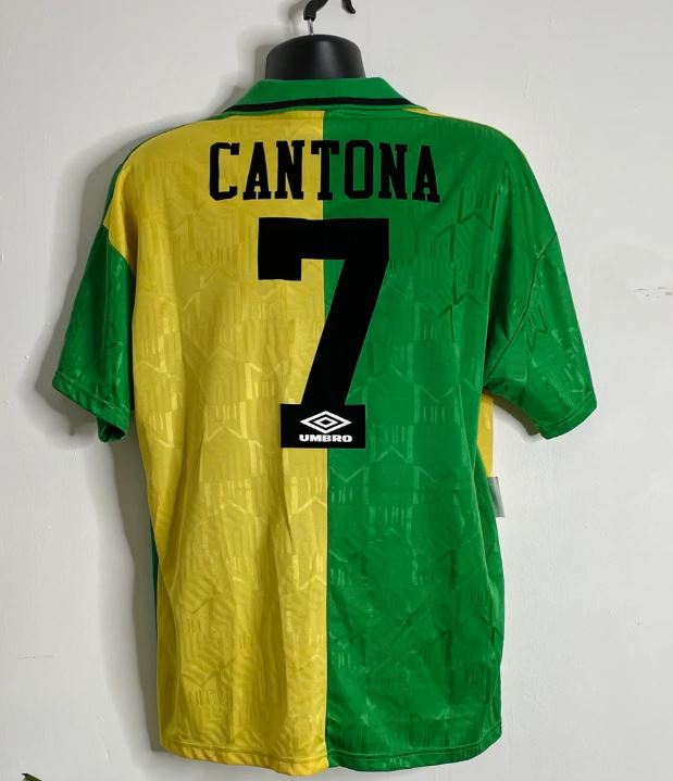 Maillot Manchester United Vert & Or 1992 Vintage – Eric Cantona #7